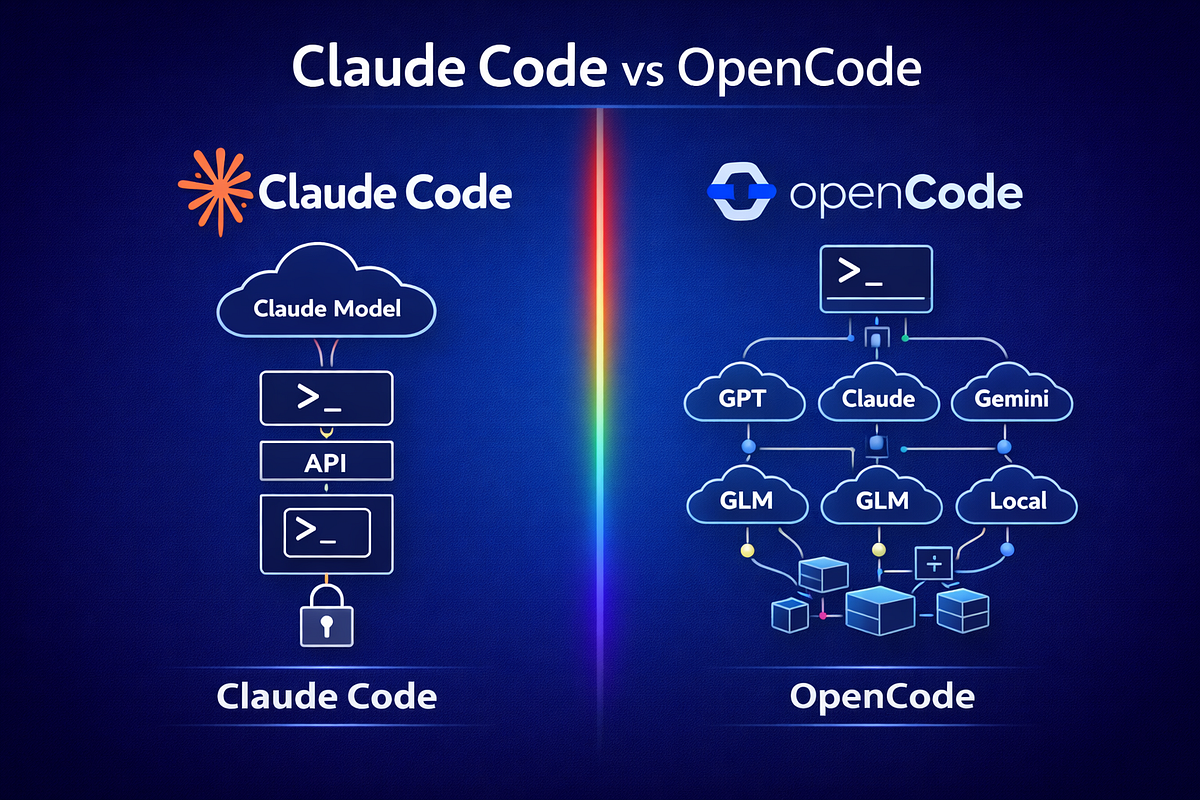 Claude Code vs OpenCode：2026年AI编程代理的技术路线分化与选型
